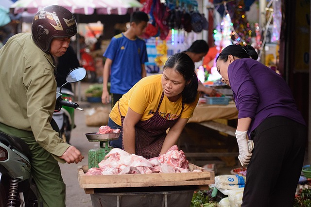 Small business owner greeting a returning customer at a local shop