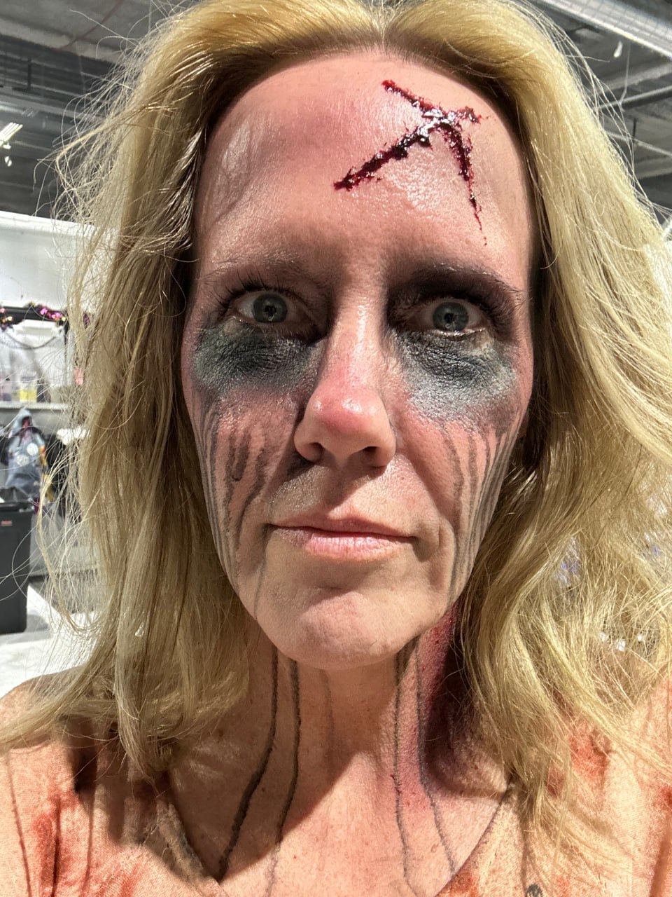 Shawna with zombie makeup