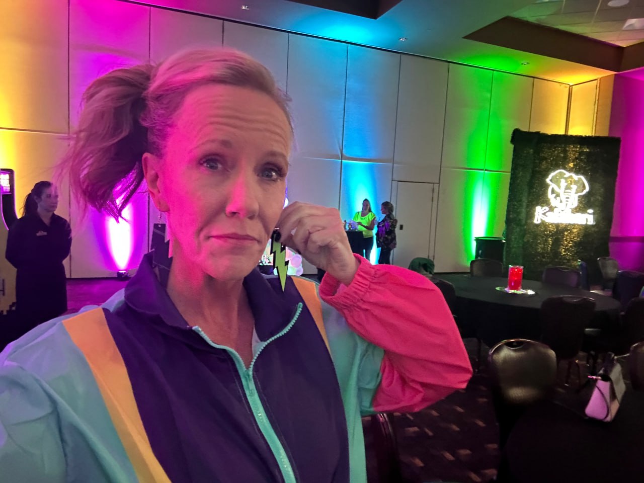 Shawna at colorful conference